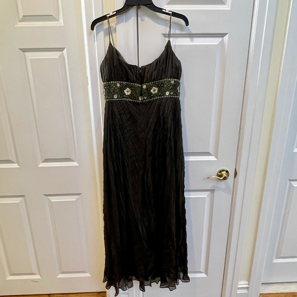 Carmen Marc Valvo Signature Dark Green Dress - laplaya.ma